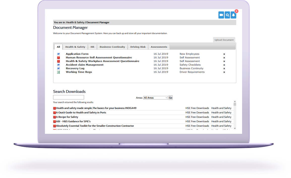Health and Safety Online Business Risk Management
